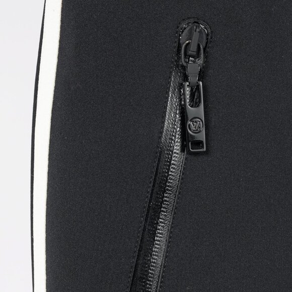 Louis Vuitton Black Stretch Piped Flared Pants - Picture 7 of 9